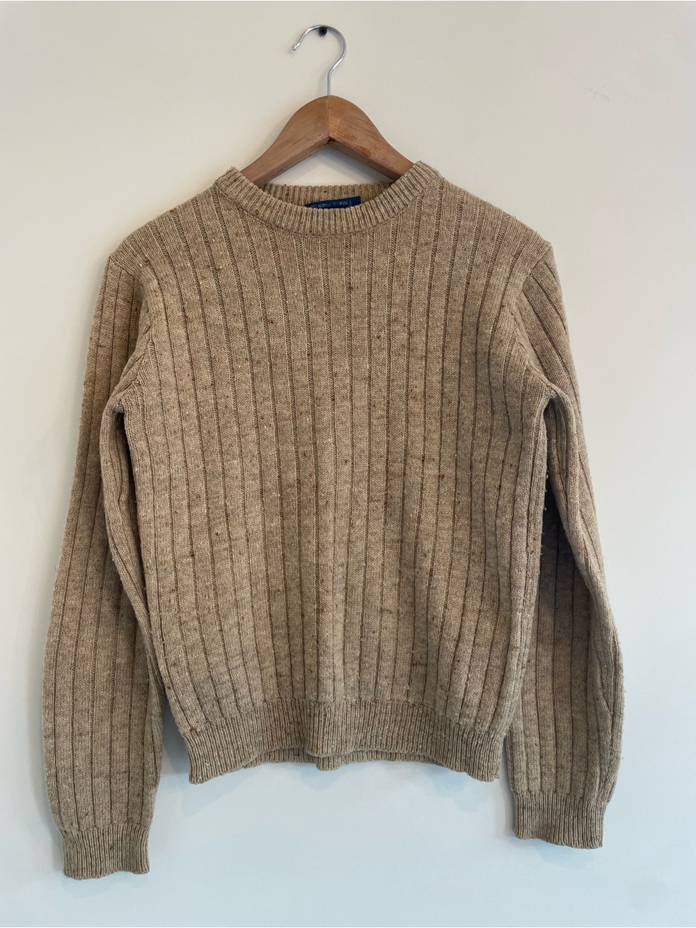 Vintage Oatmeal Cable Knit Sweater